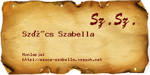 Szűcs Szabella névjegykártya